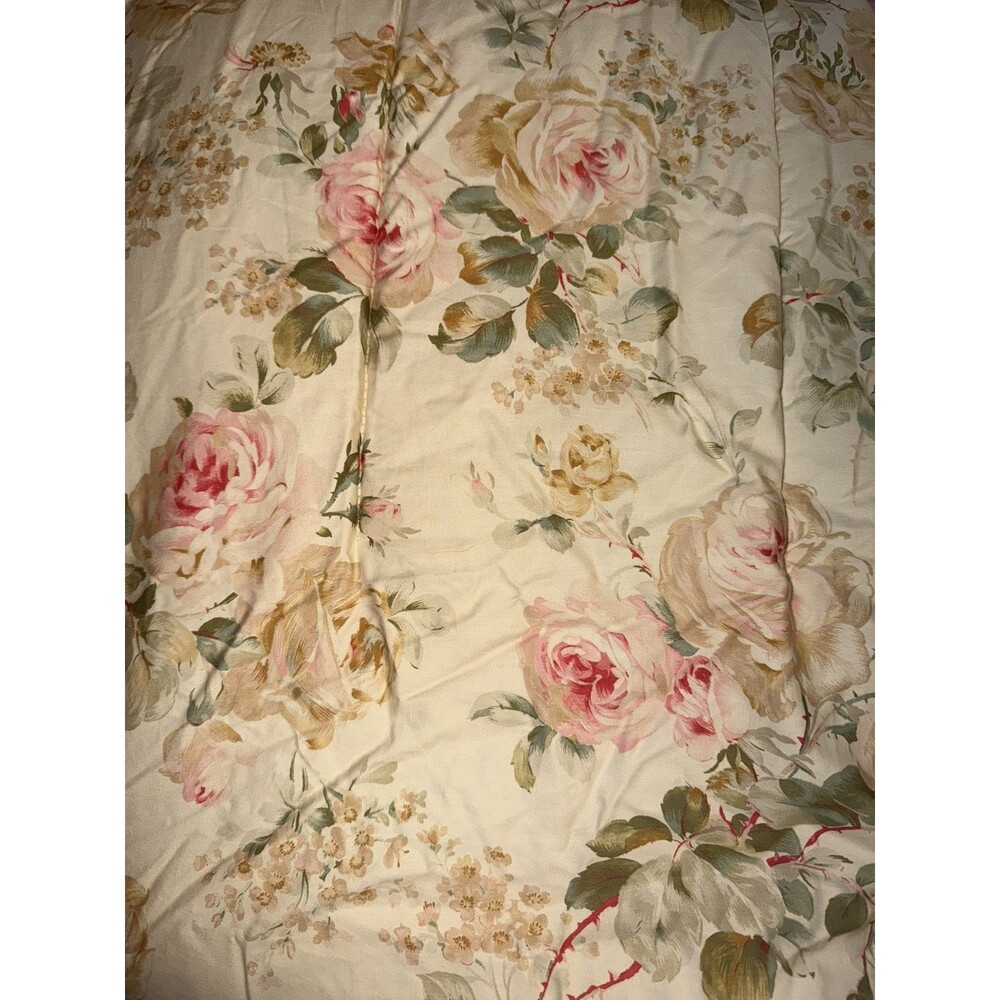 Ralph Lauren Woodstock Floral Pink Rose Cottage Core Full/Queen Comforter Italy